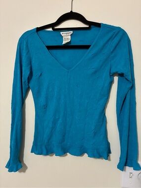 VINTAGE Wrapper Women's V-Neck Long Sleeve Top